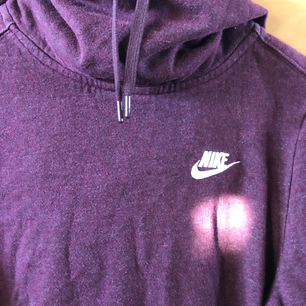 Nike Funnel Cowl Neck Maroon Marled Sweatshirt - Picture 5 of 7